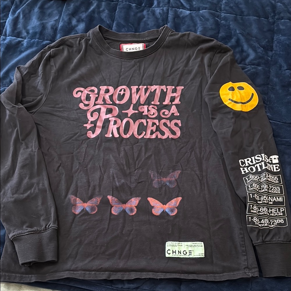 CHNGE Black Long Sleeve Kids Shirt